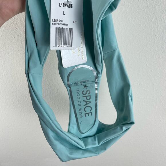 L*SPACE Bright Blue Sandy Classic Seamless Bikini Bottom NWT - Picture 5 of 10